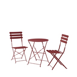 [BISTRO-RJ] BISTRO SET MESA 2 SILLAS ROJO - RTA A chic