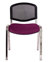 [OHV-2400CR] ELLITICONET SILLA RESPALDO EN MALLA CROMADA set 2 sillas - O c