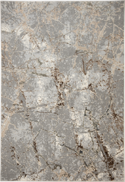 [10097] BESNI T4033 GRIS ORO PLATA  60*90 ALFOMBRA TAPETE - LN 